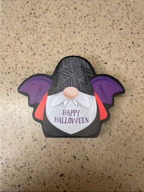 Happy Halloween Gnome Decoration - Black, Purple & Red